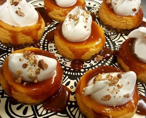 Chef Dells Pumpkin Praline Cheesecake won a perfect score at the Jack Daniels Barbecue World Championship in 2017