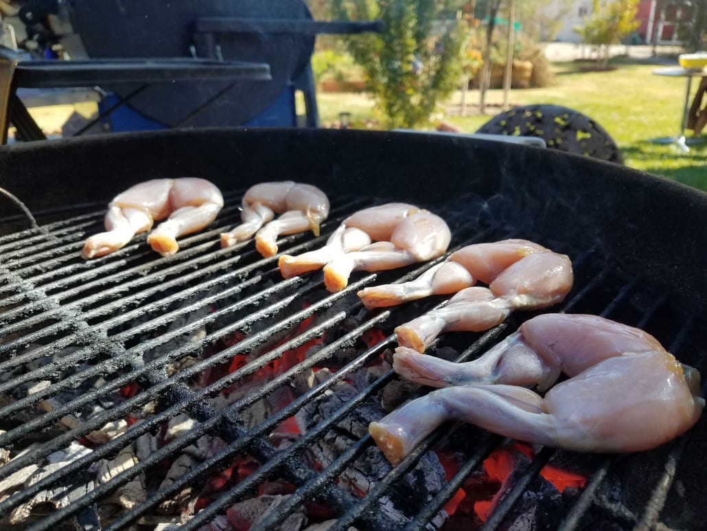 Weber Charcoal Grill Frog Legs